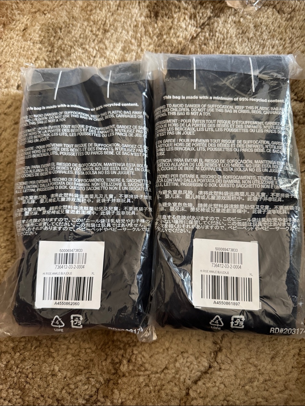 Womens solid black leggings - Pack of 2